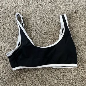 Black and white bathing suit top- XHILARATION